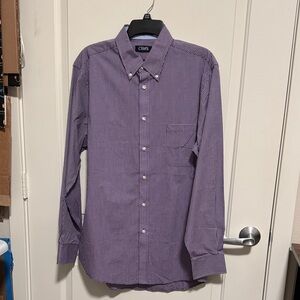 Chaps Purple Checkered Men's Button Down Shirt